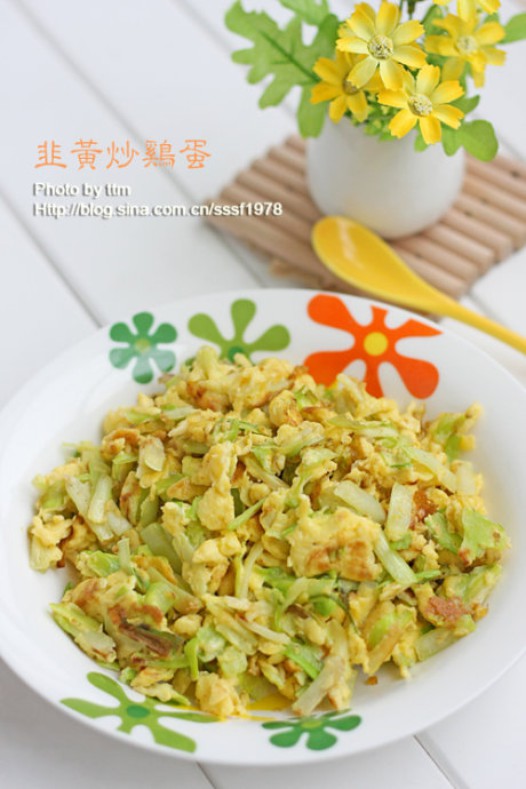 韭黄炒鸡蛋的做法