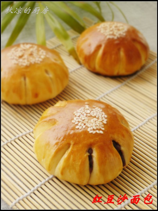 红豆沙面包的做法