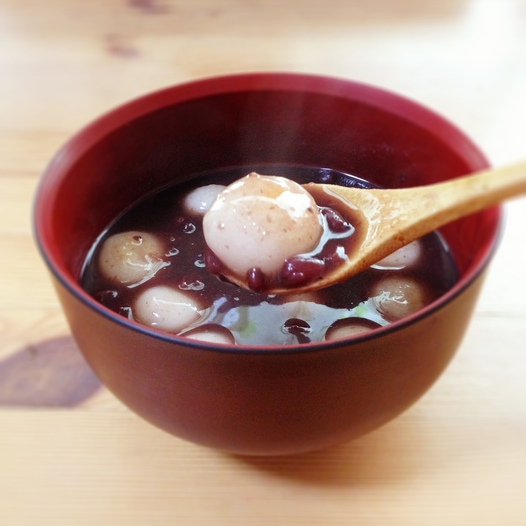 煎白玉团子红豆蜜的做法