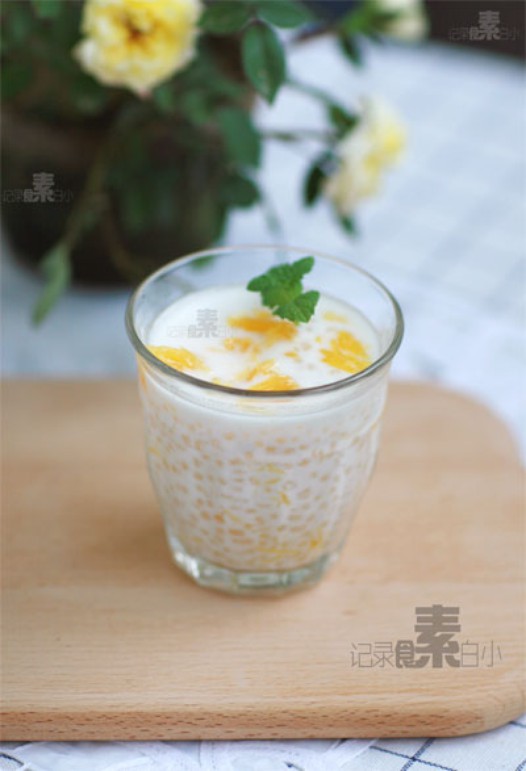 香橙椰浆西米露的做法