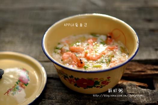 秘制鲜虾粥的做法