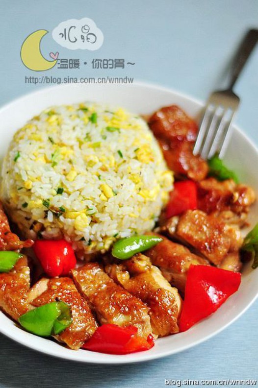 中式照烧鸡配蛋炒饭的做法