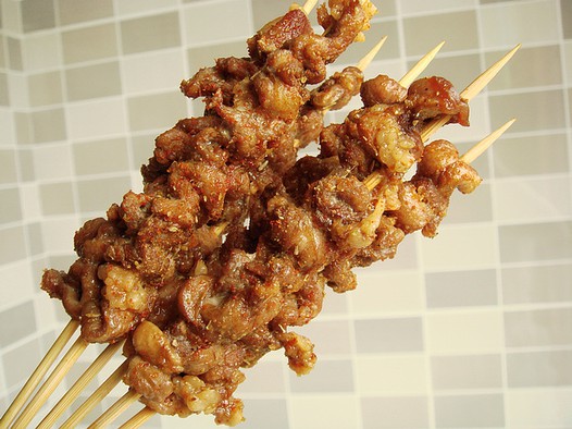 微波炉速成羊肉串的做法