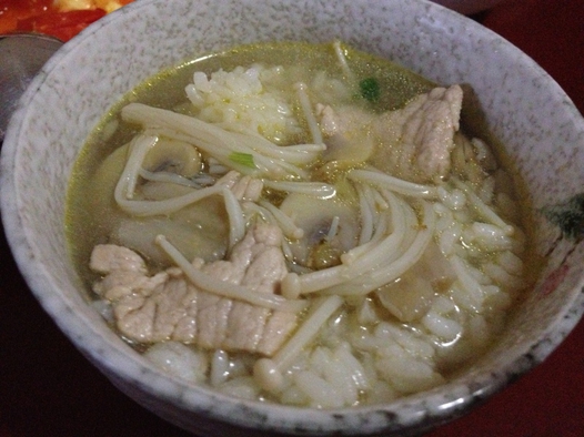 口蘑肉片汤的做法