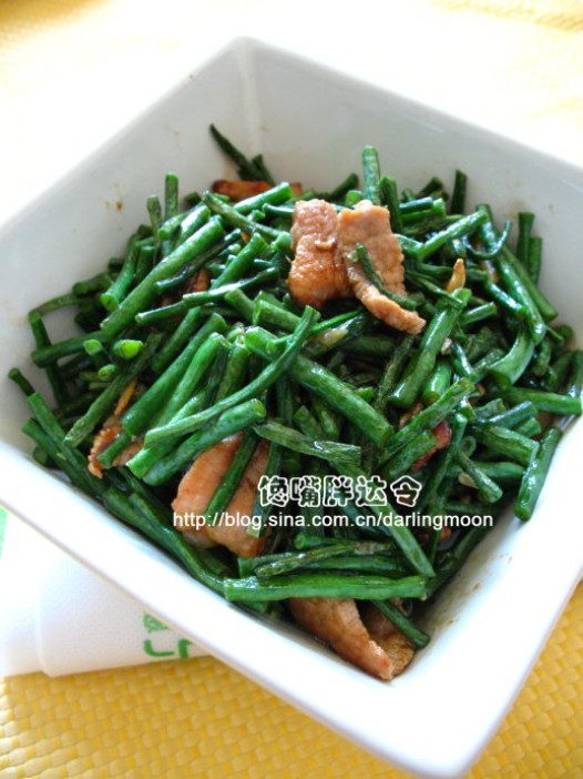 豇豆炒肉的做法