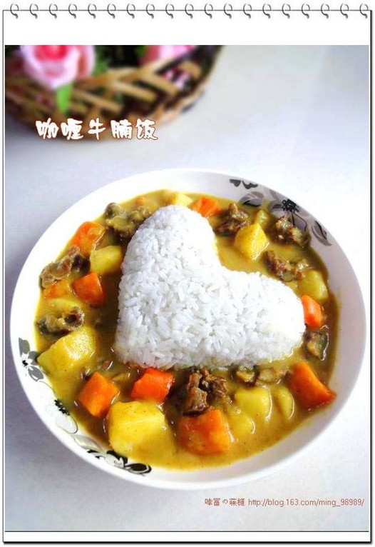 咖喱牛腩饭的做法