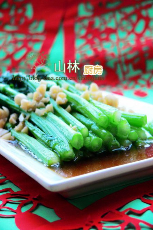 白灼菜心的做法