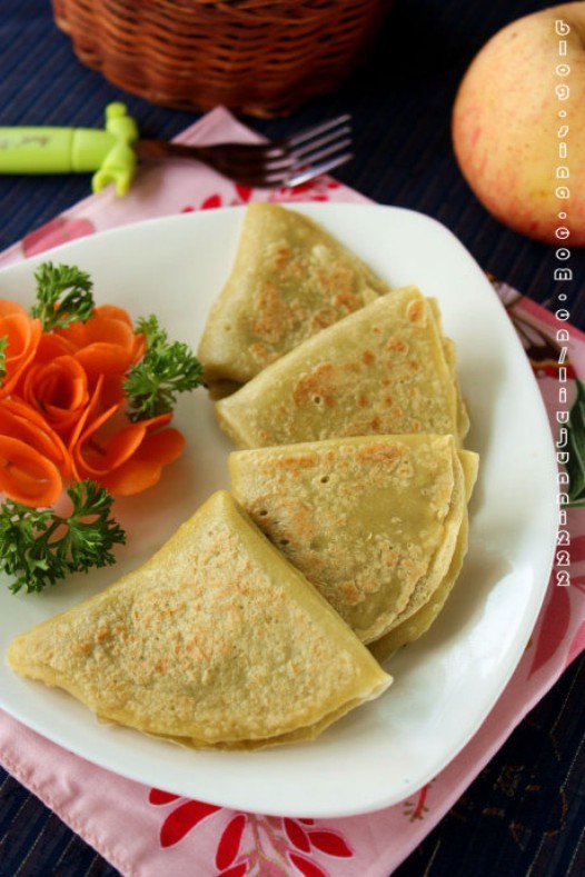 奶香苹果煎饼的做法