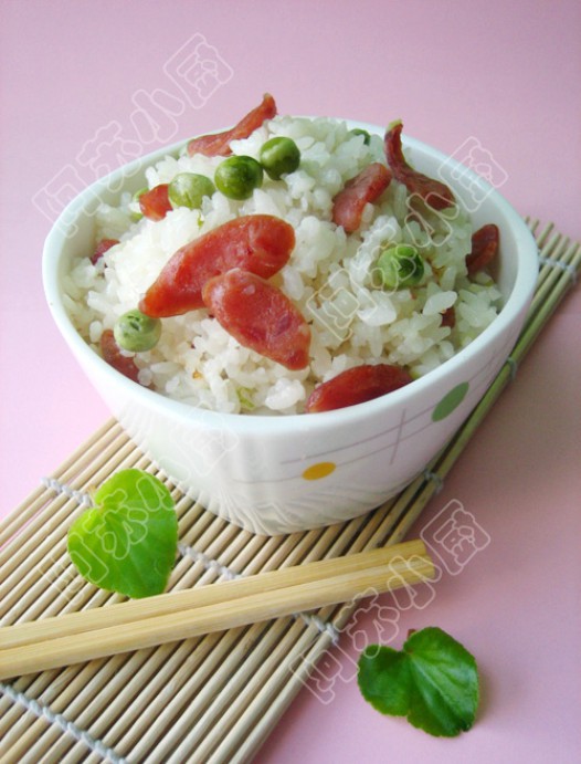 香肠焖饭的做法