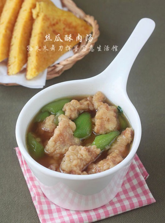 丝瓜酥肉汤的做法