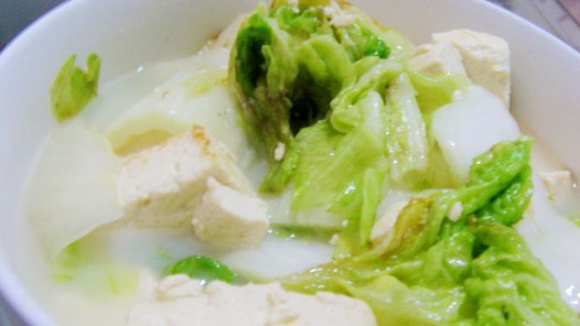 白菜豆腐汤的做法