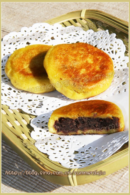 豆沙红薯饼的做法