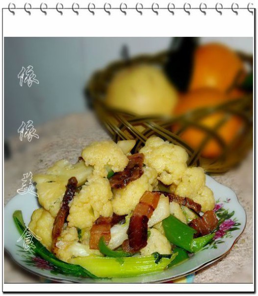 腊肉炒菜花的做法