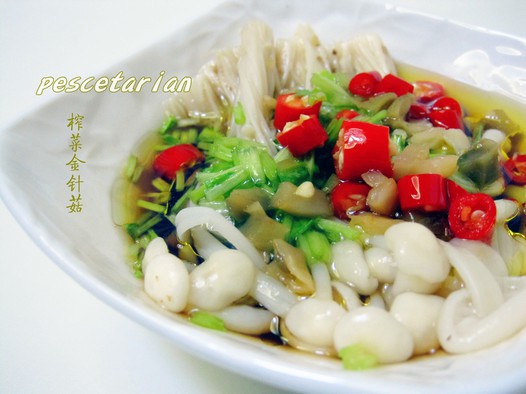 榨菜金针菇的做法