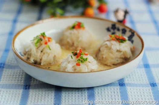 萝卜丝蒸肉丸的做法