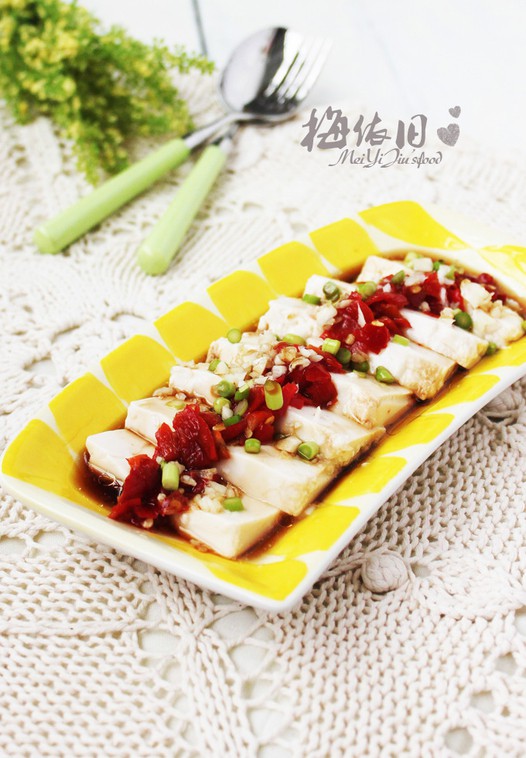 微波剁椒豆腐的做法