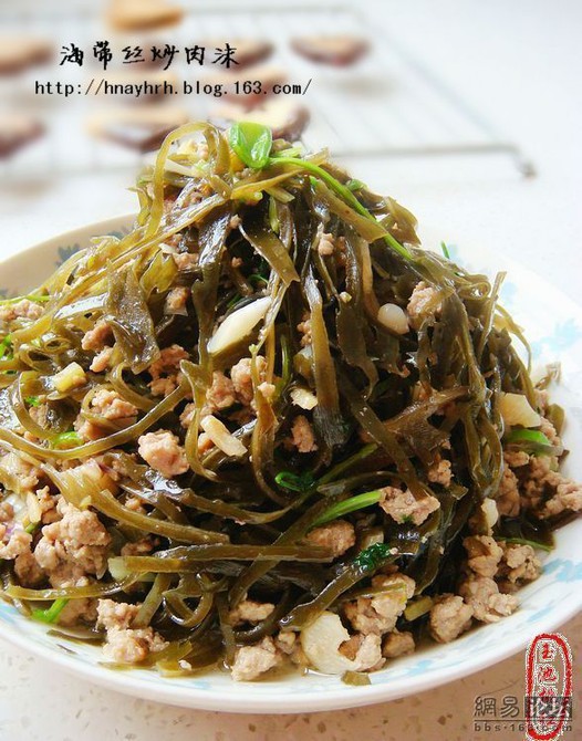 海带丝炒肉沫的做法