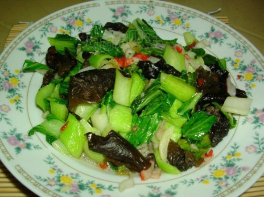 素炒木耳青菜的做法