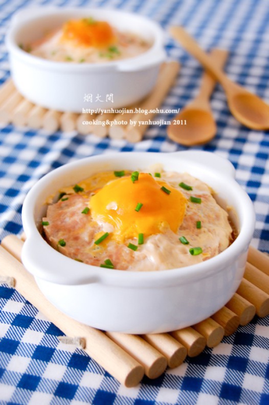 咸蛋蒸肉饼的做法