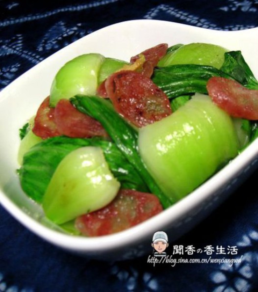 腊肠油菜的做法