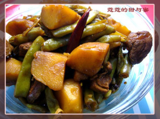 土豆四季豆炖肉的做法