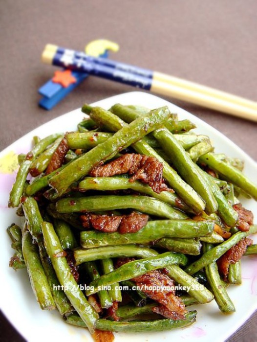 豉香肉丝豇豆的做法