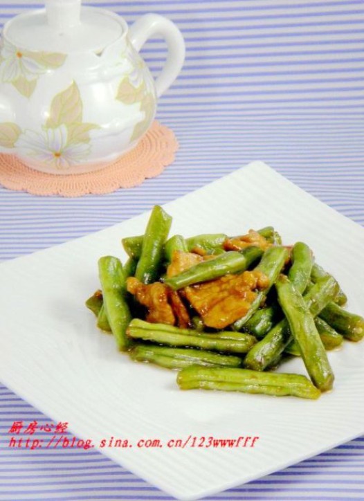 肉片烧豆角的做法
