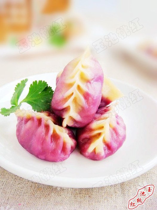 紫薯柳叶蒸饺的做法