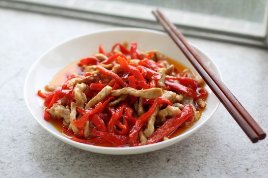 甜椒肉丝的做法