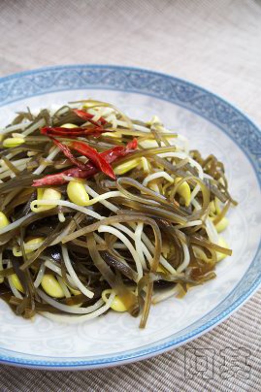 海带拌黄豆芽的做法