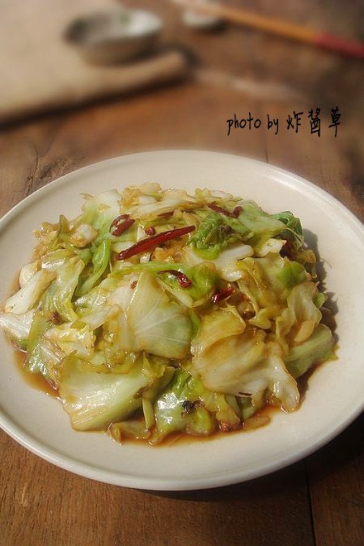 炝炒包菜的做法