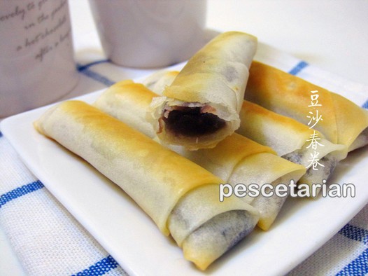 豆沙春卷的做法
