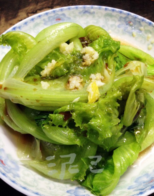白灼生菜的做法