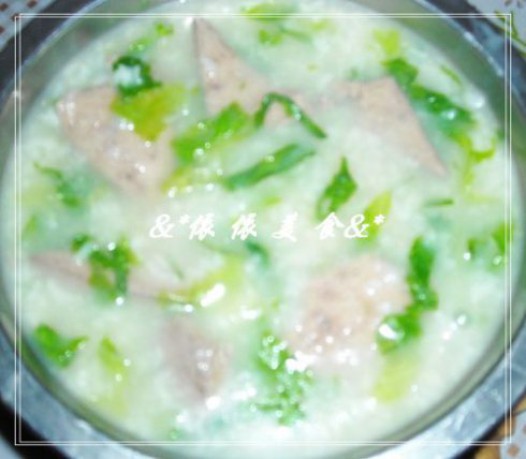 猪肝生菜粥的做法