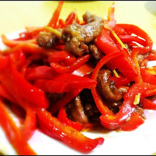 红椒肉丝(甜椒肉丝)的做法