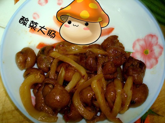 酸菜爆大肠的做法