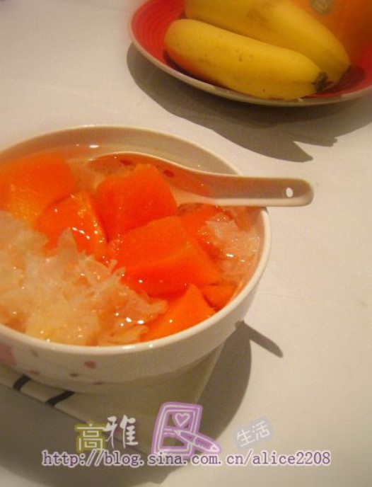 银耳木瓜糖水的做法