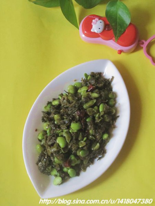 咸菜毛豆子的做法