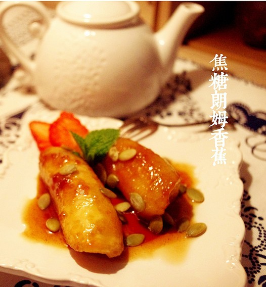 焦糖朗姆香蕉的做法