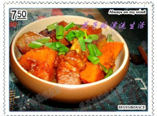 南瓜土豆炖五花肉的做法