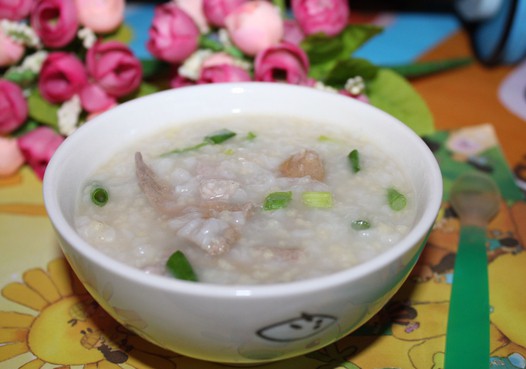 猪肝瘦肉粥(辅食)的做法