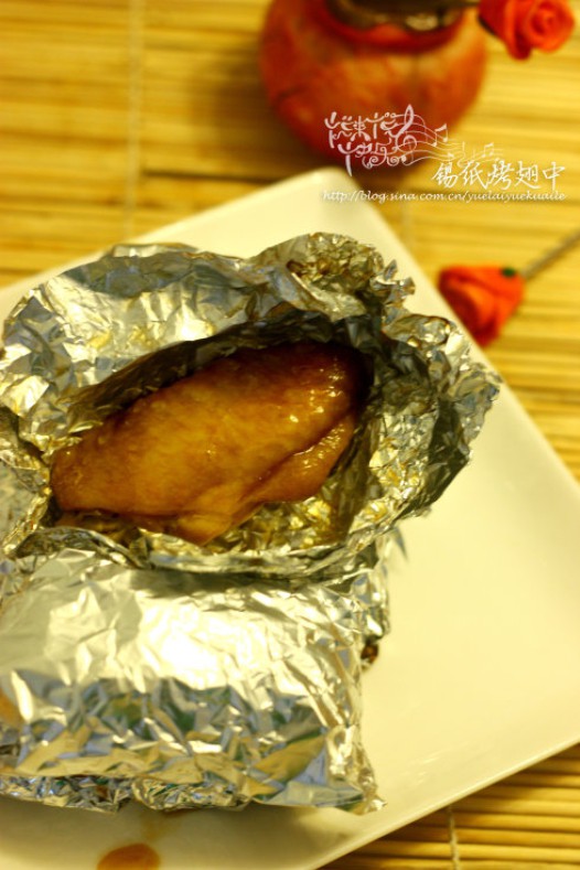 锡纸烤翅中的做法