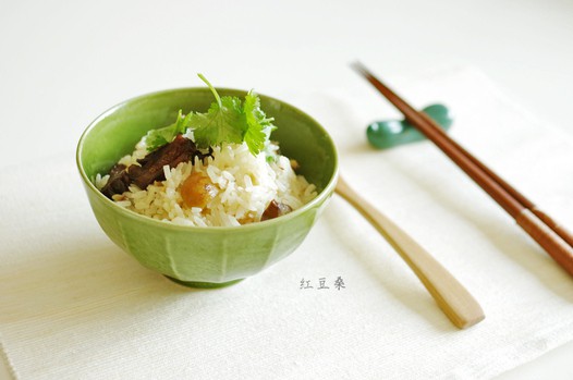 腊肉栗子饭的做法