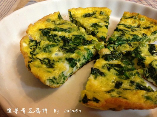 菠菜青豆蛋饼的做法