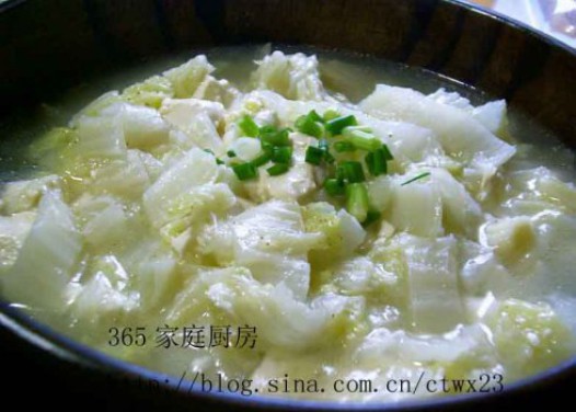 白菜炖豆腐的做法