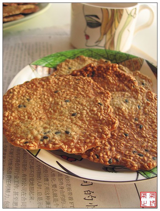 芝麻薄脆的做法