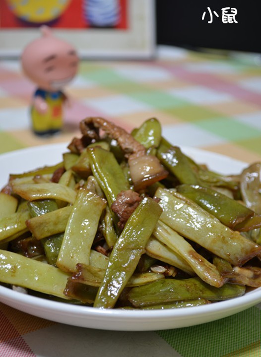 农家肉焖扁豆的做法