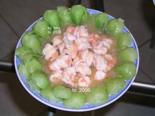 虾仁扒油菜的做法