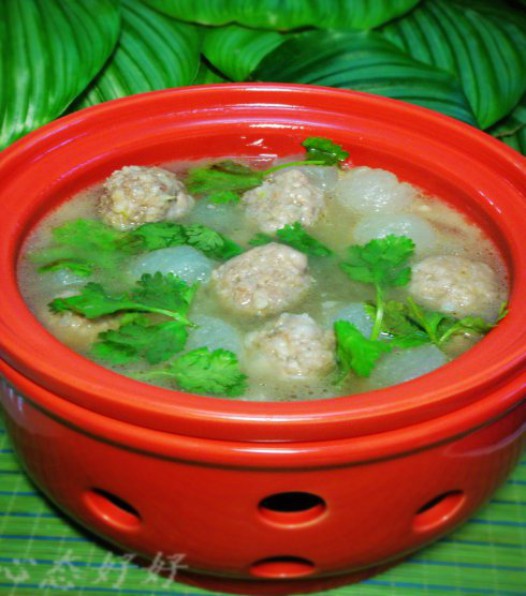 冬瓜羊肉汆丸子的做法