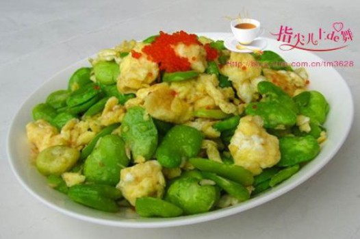 鸡蛋蚕豆米的做法